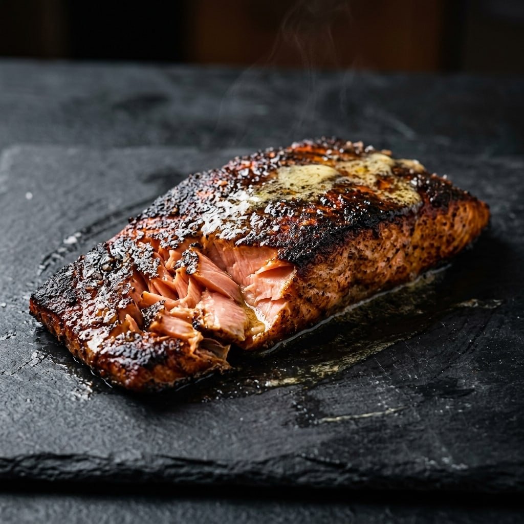 Blackened Salmon Fillet, plated