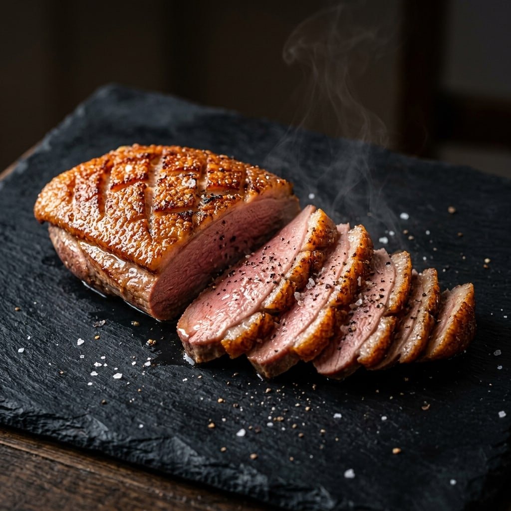 Crispy Duck Breast, plated
