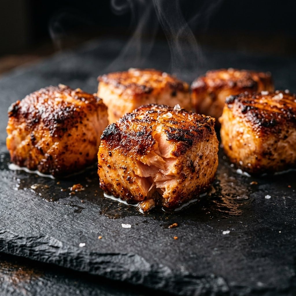 Crispy Salmon Bites, plated