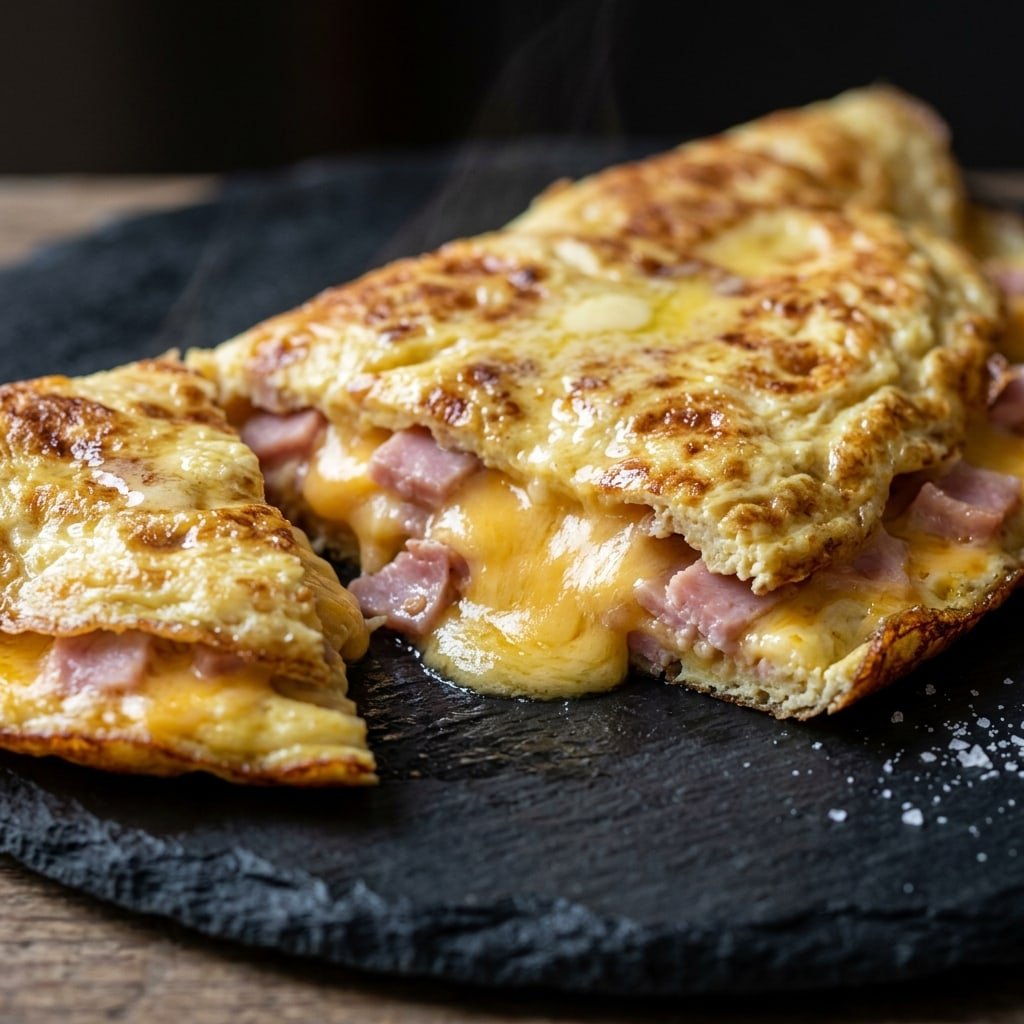 Ham and Cheese Omelet, plated